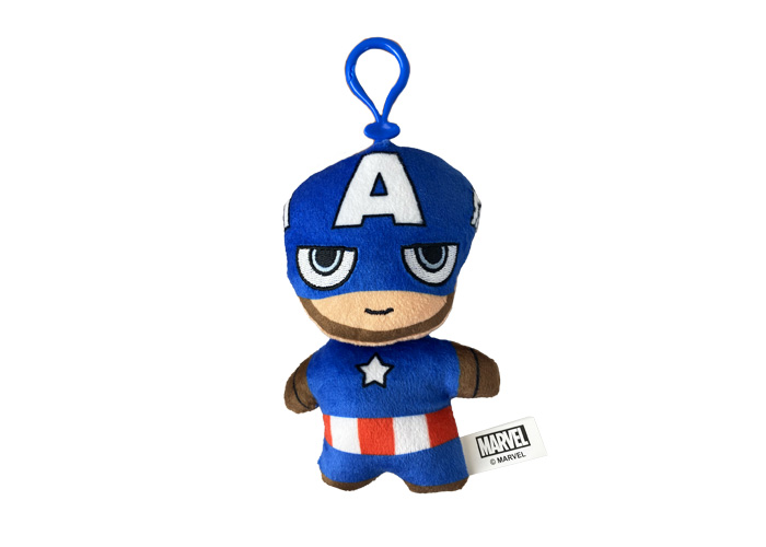 (Mis 0) MARVEL (Captain America) Peluche Portachiavi 12,5cm c/Bagclip…x96